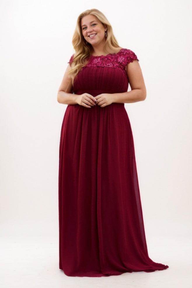 A-Line Maxi Chiffon Bridesmaid Dress CB0785 - COCOMELODY